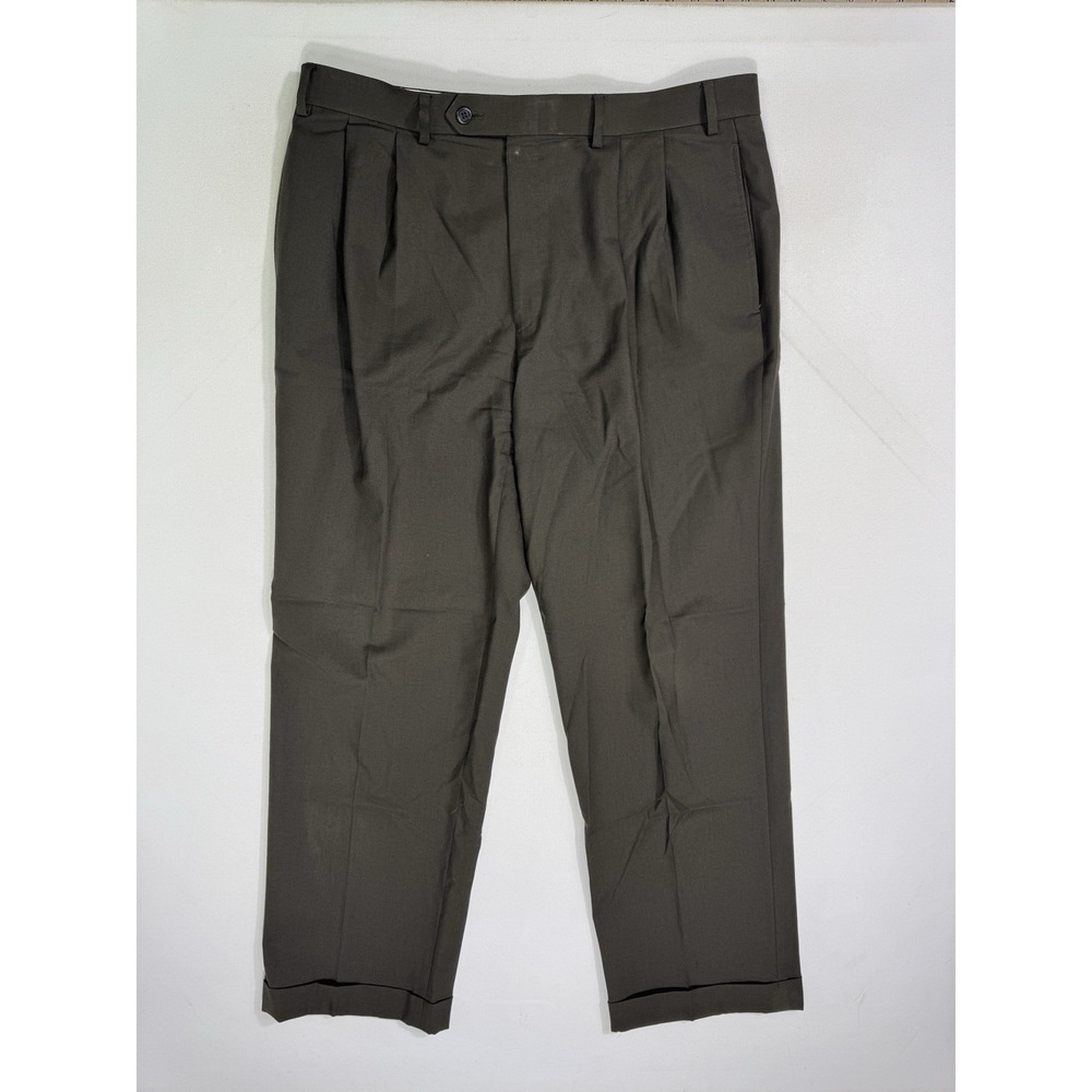 Ralph Lauren Total Comfort Wool Slacks Men's 36x30 (36x29) Cuffed Brown Career